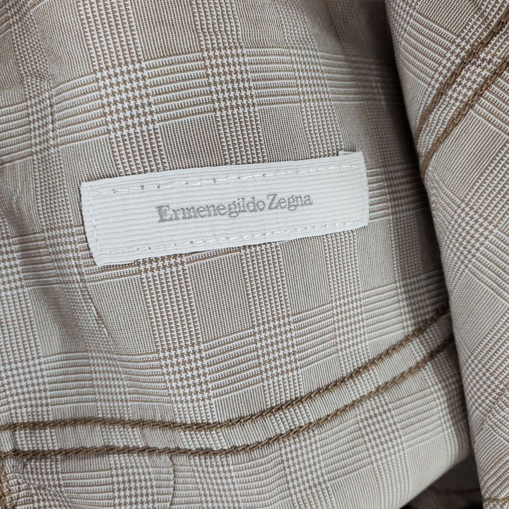 Ermenegildo Zegna Pants Chino Khaki Tan Mens 35x30 Lightweight Straight Leg - Picture 12 of 15